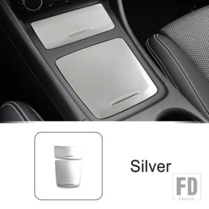 中央制御装飾ステッカーメルセデスベンツ CLA C117 GLA X156 A クラス 2013-2018 水カップトリムステンレス - storage　panel