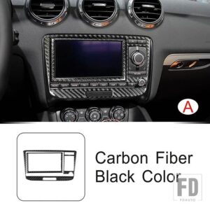コンソール制御 CD プレーヤーパネルフレームトリムアウディ TT 8N 8J MK123 TTRS 2008-2014 カーボン装飾インテリアカーアクセサリー - model　A