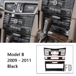 カーセンターコンソール空調 CD フレーム装飾ステッカーメルセデスベンツ E クラス W212 2009-11 カーボン黒色 - B　Black