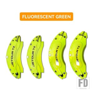 JETOUR トラベラー T2 2024 JETOUR T2 4 個フロントリアブレーキキャリパーカバーアルミ金属キャリパーカバーキットホイール - Fluorescent　green