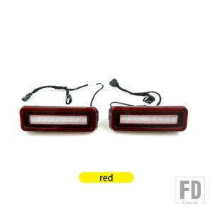 LED リアバンパーリフレクターテールブレーキストップランプウィンカーライトランドローバーディフェンダー 2020 + カーアクセサリー - model　1　red