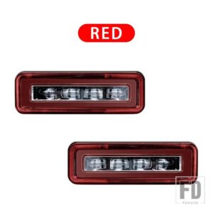 LED リアバンパーリフレクターテールブレーキストップランプウィンカーライトランドローバーディフェンダー 2020 + カーアクセサリー - model　2　red