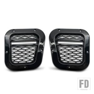 10 ピース/キットスモークレンズフル LED ランプアップグレードキットランドローバーディフェンダー 1990-2016 フロントリアリバースフォグサイドライト - side　vent
