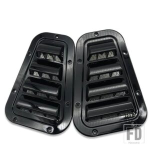 10 ピース/キットスモークレンズフル LED ランプアップグレードキットランドローバーディフェンダー 1990-2016 フロントリアリバースフォグサイドライト - bonnet　vent