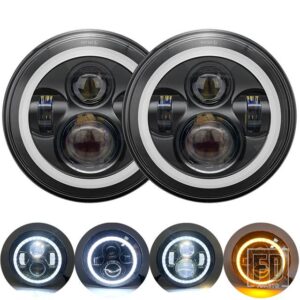 10 ピース/キットスモークレンズフル LED ランプアップグレードキットランドローバーディフェンダー 1990-2016 フロントリアリバースフォグサイドライト - headlight