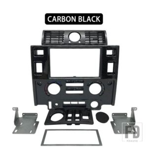 カースタイリングチューニングインテリアパーツダブルディンフェイシアキットランドローバーディフェンダーマットブラックカーボンルック - CARBON　LOOK