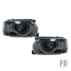 L322 ヘッドライトランドローバーレンジローバーヴォーグ 2010 2011 2012 LED ランプフロントヘッドライトアップグレードディフェンダースタイルライト - 1pair