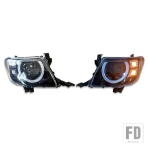 フロントヘッドライトトヨタハイラックス VIGO 2012 2013 2014 LED DRL ヘッドランプヘッドランプアクセサリー - 1pair