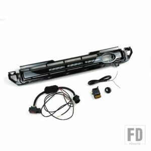 換気グリルフロントバンパーグリルメッシュ LED ダイナミックライト付きランドローバーディフェンダー 90 110 2020 + - style　2