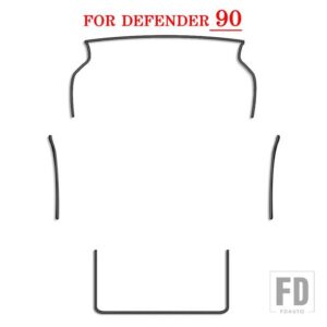 2020-2022 ランドローバーディフェンダードア絶縁シールストリップダストノイズ低減装飾ガーディアン部品 - for　defender　90