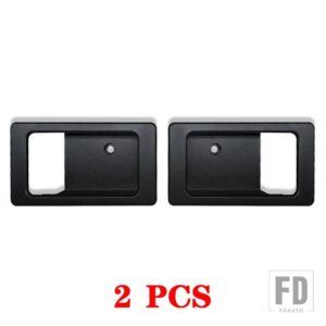 ランドローバーディフェンダー 90 110 130 2004-18 合金車内ドアボウル装飾カバーディフェンダー自動 - 2pcs　black