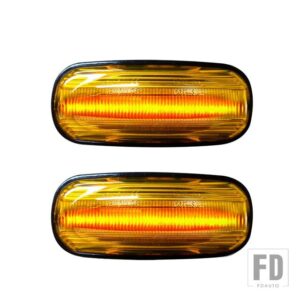 2X アンバー LED サイドマーカーライトリピーターインジケータランプランドローバーランドローバーディスカバリー 2 99-04 ディフェンダーフリーランダー 1 - Normal　golden