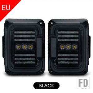 LED テールライトジープラングラー JK テールライトブレーキライトターニングライトランニングライト用ジープ - EU　version　black