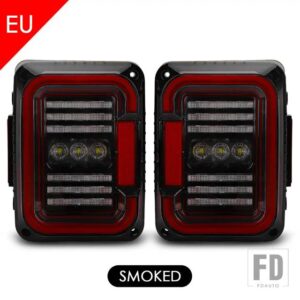 LED テールライトジープラングラー JK テールライトブレーキライトターニングライトランニングライト用ジープ - EU　version　smoke