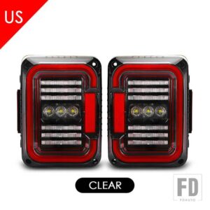 LED テールライトジープラングラー JK テールライトブレーキライトターニングライトランニングライト用ジープ - US　version　clear