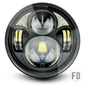H4 12V 1 個オートバイ 5-3/4 5.75 LED ヘッドライト 883 スポーツスター用トリプルローライダーワイドグライドヘッドランプ - 1PCS　5045B
