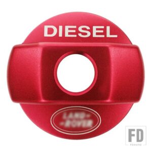 ディーゼル燃料タンク装飾カバーキャップトリムランドローバーディフェンダー 90 110 2007-16 - Red