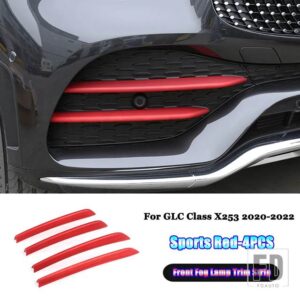 メルセデスベンツ GLC クラス X253 2020-2022 + カーアクセサリーフロントバンパーリップグリルスプリッタースポイラーフォグランプカバートリムストリップ - 4