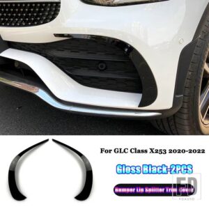 メルセデスベンツ GLC クラス X253 2020-2022 + カーアクセサリーフロントバンパーリップグリルスプリッタースポイラーフォグランプカバートリムストリップ - 8