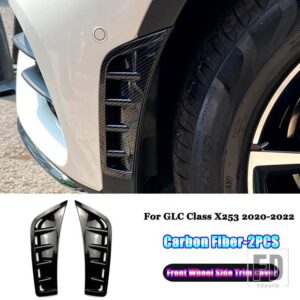 メルセデスベンツ GLC クラス X253 2020-2022 + カーアクセサリーフロントバンパーリップグリルスプリッタースポイラーフォグランプカバートリムストリップ - 6