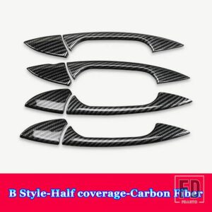 メルセデスベンツ A CLA GLA クラス W176 C117 クーペ W117 X156 2013-2019 カーアクセサリー外装ドアハンドルボウルトリムカバーフレーム - Carbon　Fiber　Half, For　Left　Hand　Drive
