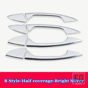 メルセデスベンツ A CLA GLA クラス W176 C117 クーペ W117 X156 2013-2019 カーアクセサリー外装ドアハンドルボウルトリムカバーフレーム - Bright　Silver　Half, For　Left　Hand　Drive