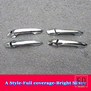 メルセデスベンツ A CLA GLA クラス W176 C117 クーペ W117 X156 2013-2019 カーアクセサリー外装ドアハンドルボウルトリムカバーフレーム - Bright　Silver　Full, For　Left　Hand　Drive