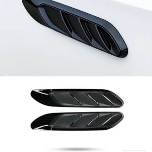 メルセデスベンツ C クラス W206 C200 C220 C260 C300 2022 2023 + カーアクセサリードアウイングフェンダー風向計エンブレムステッカーバッジ - Gloss　Black