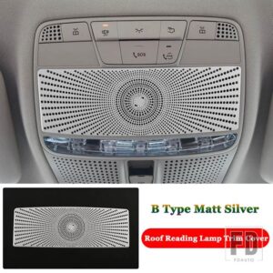 メルセデスベンツ C E GLC クラス W205 W213 X253 ステンレスカーアクセサリールーフ読書灯カバートリム装飾フレーム - B　Type　Matte