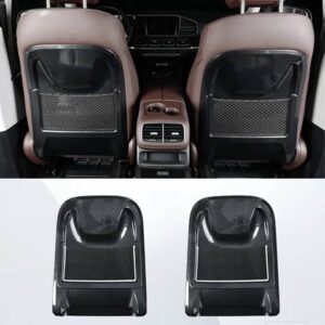 メルセデスベンツ GLE GLS クラス W167 V167 クーペ C167 X167 2020-2024 カーアクセサリーシート抗キックマットパッドトリムカバー - Carbon　Fiber
