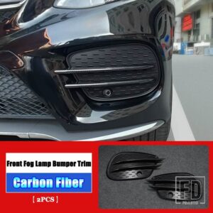 メルセデスベンツ GLE GLS クラス W166 X166 GLE クーペ C292 AMG GLE43 カーアクセサリーフロントバンパーリップグリルフォグランプカバートリム - Carbon　Fiber