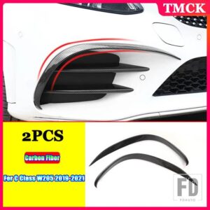 メルセデスベンツ C クラス W205 C180 C200 C220 C260 C300 C450 2019-2021 ABS フロントバンパーフェンダーリップフォグランプカバートリムストリップ - 4
