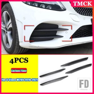 メルセデスベンツ C クラス W205 C180 C200 C220 C260 C300 C450 2019-2021 ABS フロントバンパーフェンダーリップフォグランプカバートリムストリップ - 6