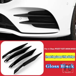 メルセデスベンツ A クラス W177 V177 AMG A35 2019-2022 + カーアクセサリーフロントバンパースプリッタースポイラーフォグランプカバートリムストリップ - 5