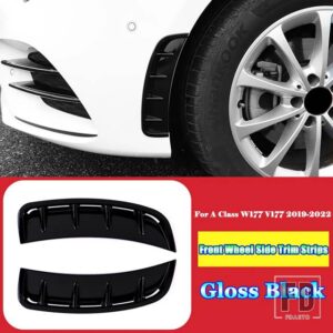 メルセデスベンツ A クラス W177 V177 AMG A35 2019-2022 + カーアクセサリーフロントバンパースプリッタースポイラーフォグランプカバートリムストリップ - 7