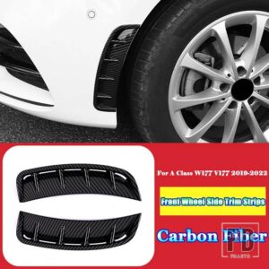 メルセデスベンツ A クラス W177 V177 AMG A35 2019-2022 + カーアクセサリーフロントバンパースプリッタースポイラーフォグランプカバートリムストリップ - 8