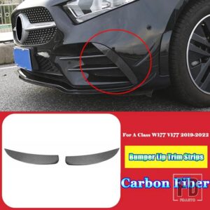 メルセデスベンツ A クラス W177 V177 AMG A35 2019-2022 + カーアクセサリーフロントバンパースプリッタースポイラーフォグランプカバートリムストリップ - 4
