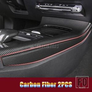 カーアクセサリーインテリアセンターコンソールパネルサイドトリムストリップカバーメルセデスベンツ A CLA クラス W177 V177 C118 W118 2019-2024 - Carbon　Fiber