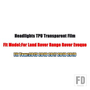 ランドローバーレンジローバースポーツヴォーグ L494 L405 ヴェラール EVOQUE ディスカバリー 5 スポーツカーヘッドライト TPU HD - For　RR　Evoque　15-19