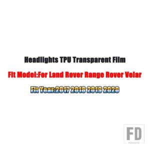 ランドローバーレンジローバースポーツヴォーグ L494 L405 ヴェラール EVOQUE ディスカバリー 5 スポーツカーヘッドライト TPU HD - For　RR　Velar　17-20