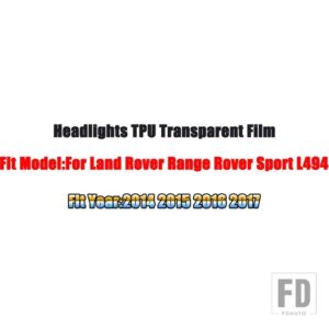ランドローバーレンジローバースポーツヴォーグ L494 L405 ヴェラール EVOQUE ディスカバリー 5 スポーツカーヘッドライト TPU HD - For　RR　Sport　14-17