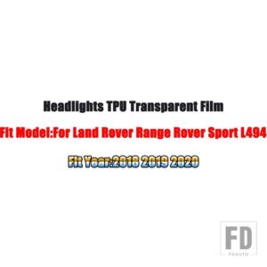 ランドローバーレンジローバースポーツヴォーグ L494 L405 ヴェラール EVOQUE ディスカバリー 5 スポーツカーヘッドライト TPU HD - For　RR　Sport　18-20