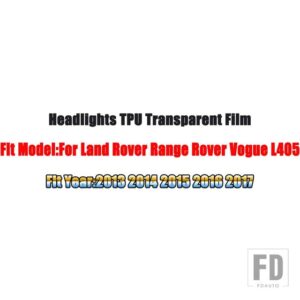 ランドローバーレンジローバースポーツヴォーグ L494 L405 ヴェラール EVOQUE ディスカバリー 5 スポーツカーヘッドライト TPU HD - For　RR　Vogue　13-17