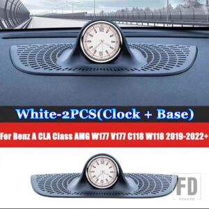 メルセデスベンツ A CLA クラス W177 C118 W118 AMG A35 A45 CLA35 CLA45 2019-2022 + 中央制御ダッシュボードクォーツ時計時計 - WHITE
