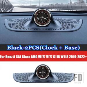 メルセデスベンツ A CLA クラス W177 C118 W118 AMG A35 A45 CLA35 CLA45 2019-2022 + 中央制御ダッシュボードクォーツ時計時計 - black