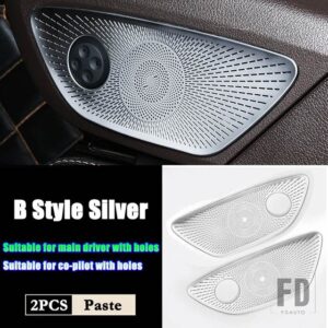 メルセデスベンツ GLE GLS クラス W167 V167 クーペ C167 X167 AMG 2020-2024 カーアクセサリーシート調整ボタンカバートリムフレーム - B　Style　Silver