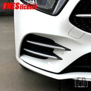 メルセデスベンツ A クラス W177 A180 A200 A220 A250 2019-2021 + カーアクセサリーフロントフォグランプライトトリムカバー装飾ストリップ - Gloss　Black