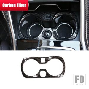 BMW 3 シリーズ G20 G21 G28 318I 320I 325I 330I 2019-22 カーアクセサリーセンターコンソールウォーターカップホルダートリムカバー - Carbon　Fiber