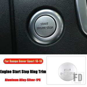 ランドローバーレンジローバースポーツ L320 2010-13 ディスカバリー 4 LR4 2010-2016 カーアクセサリーエンジンスタートストップボタンリングトリムカバー - 2