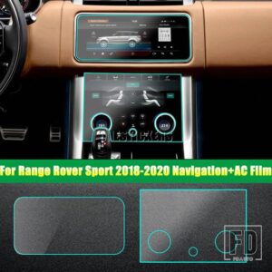 車中央空調ナビゲーション画面 TPU プロテクターフィルムランドローバーレンジローバースポーツ L494 ヴォーグ L405 ヴェラール 2017-20 - 3